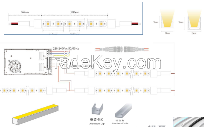 SR016 FIXABLE STRIP   wall washer strip  IP65 liner