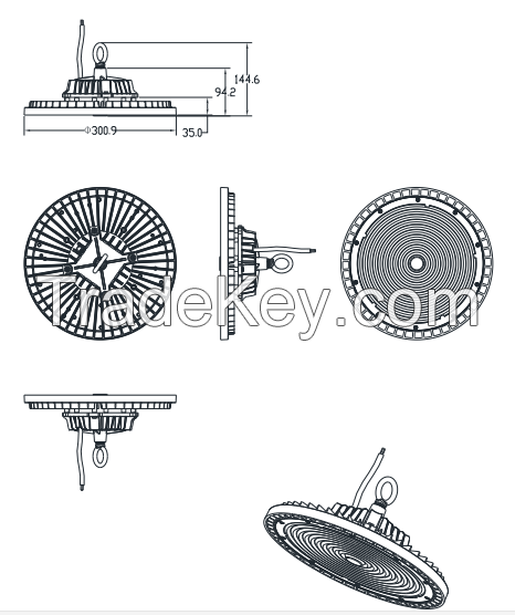 fooding light industrial light IP67 200W UFO