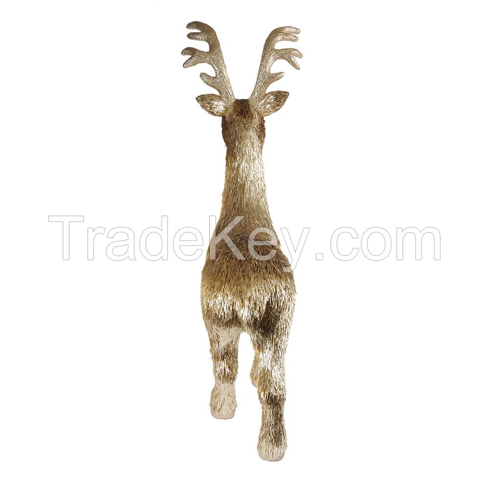 Handmade Christmas reindeer PET glittery decorative deer