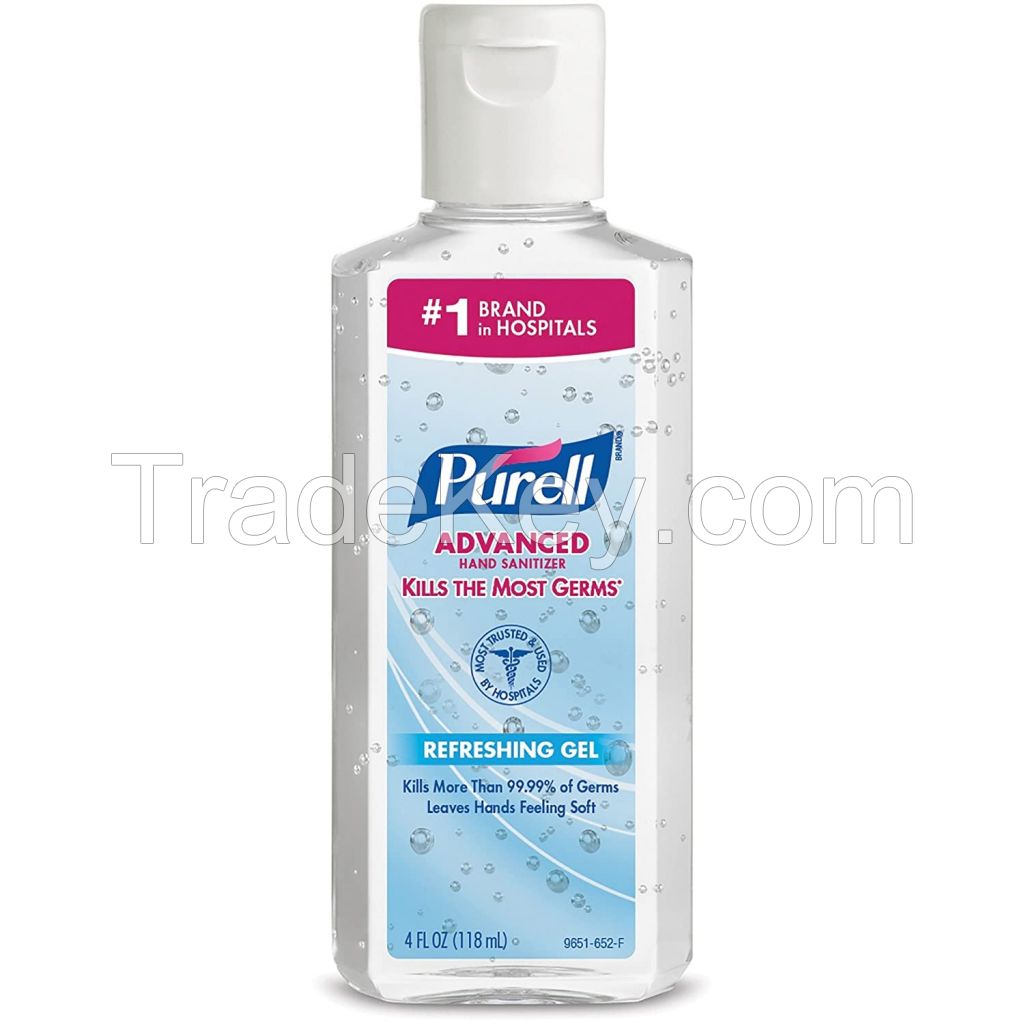 PURELL Advanced Hand Sanitizer Soothing Gel 4 fl oz Portable Flip Cap Bottle