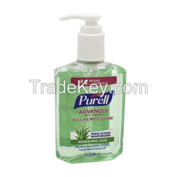 PURELL Advanced Hand Sanitizer Green Certified Gel 8 fl oz Table Top Pump Bottle