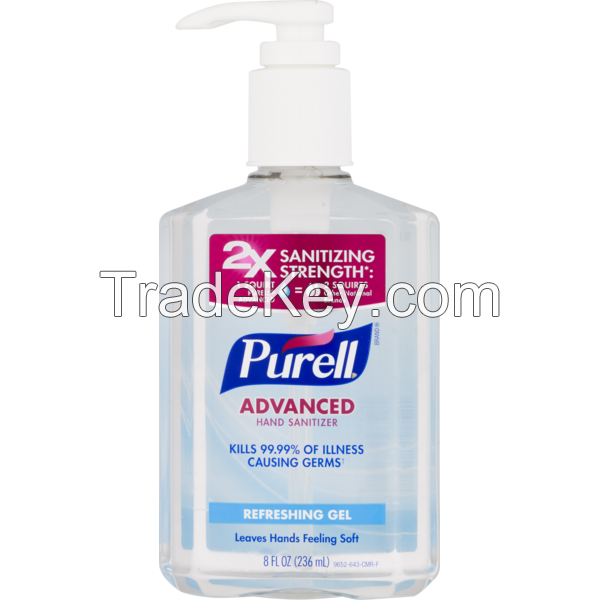 PURELL Advanced Hand Sanitizer Green Certified Gel 8 fl oz Table Top Pump Bottle