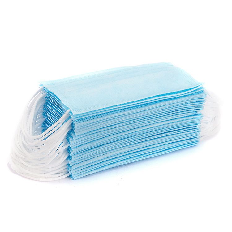 Non Sterile 3 Layer Disposable Mask Non-Woven Protective Mask Anti Bacterial 50 pcs/Box