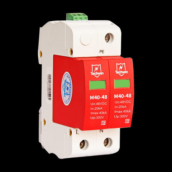  Techwin DIN rail 40kA Class C surge protection deviceï¼SPDï¼TÃ¼V certificated for Lower than 1500V DC PV system