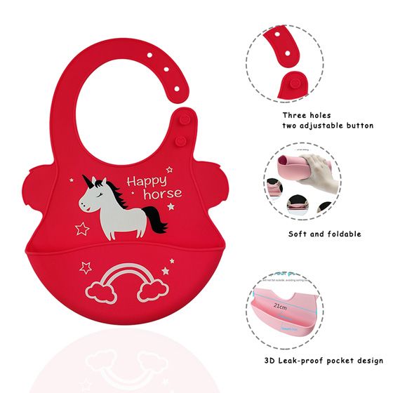 Soft Silicone The Silicone Wipe Clean Waterproof Baby Bibs Factories