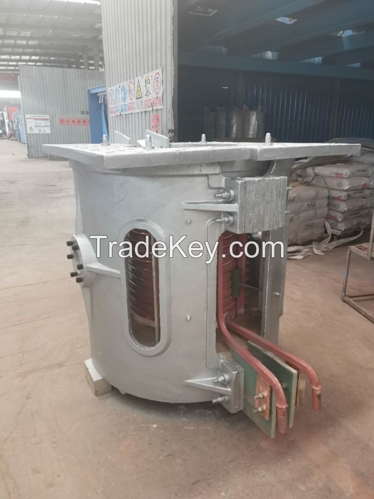 1.0T Aluminium Shell Induction Furnace for Melting Iron, Steel,