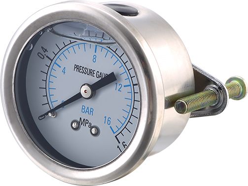 Liquid filled pressure gauge