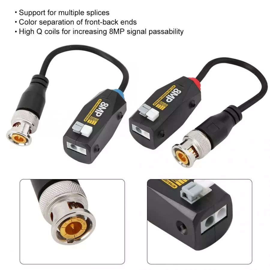 8MP Single Channel HD Passive Video Balun