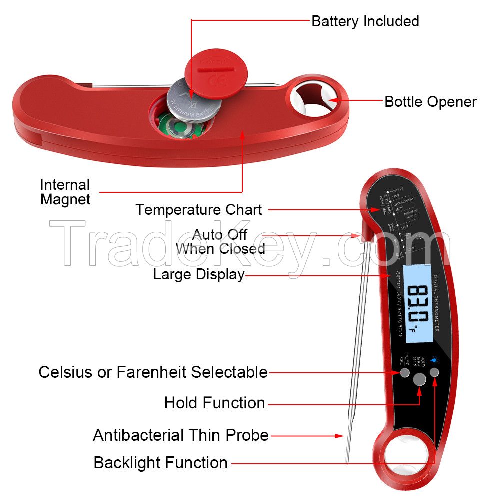 Meat Thermometer BBQ Digital Instant Read Thermometer