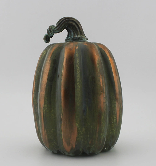 Custom design decorative craft glass pumpkin shaped ornaments for Halloween