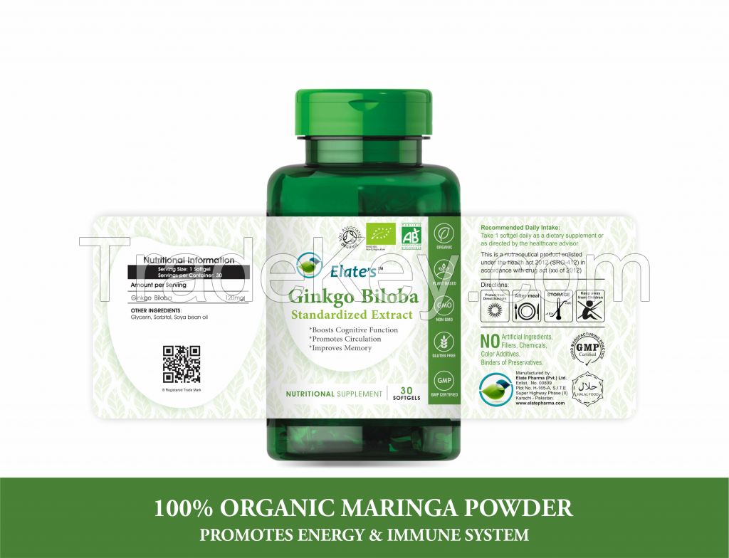 Elate&#039;s Ginkgo Biloba Standardized Extract