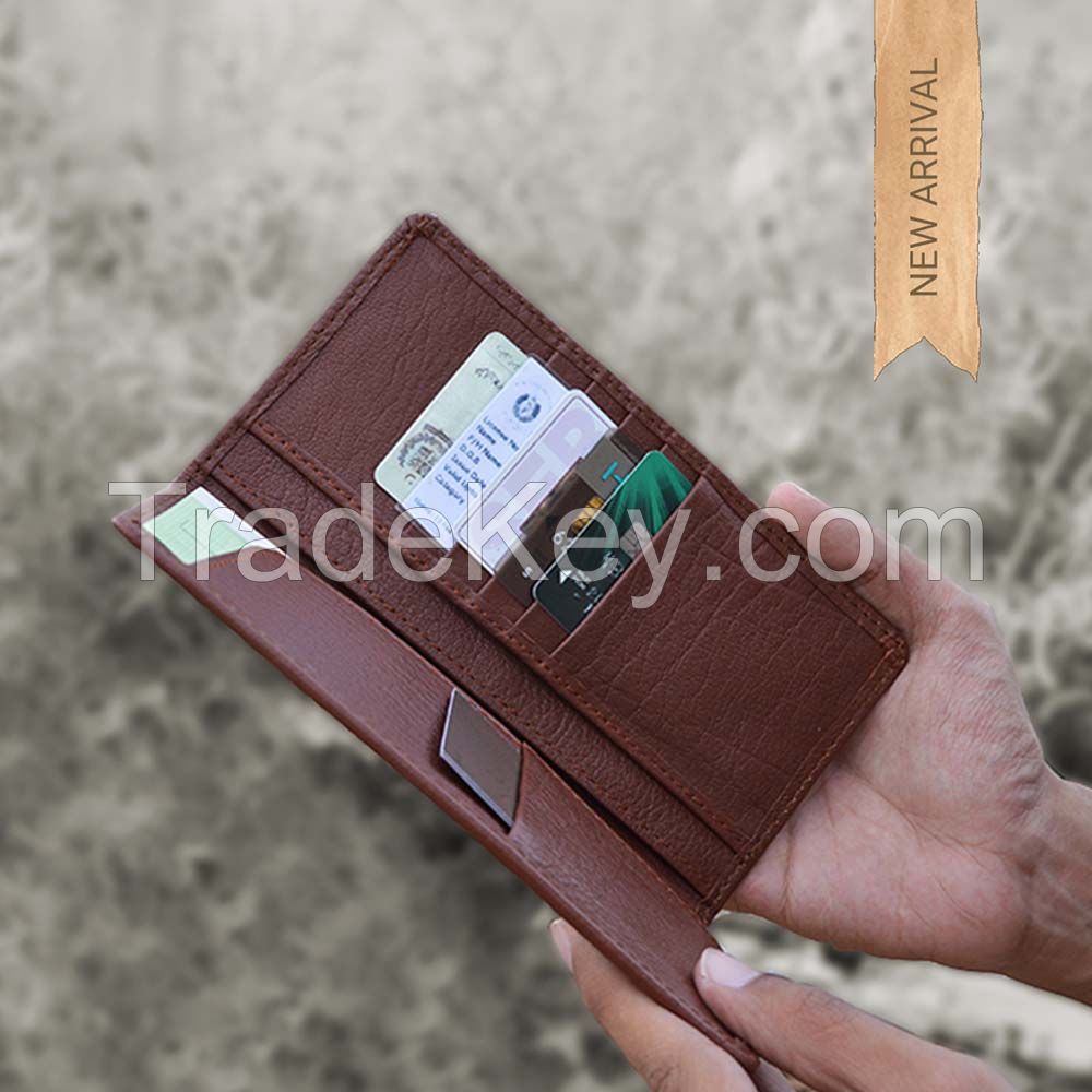 Coat wallet leather for travel