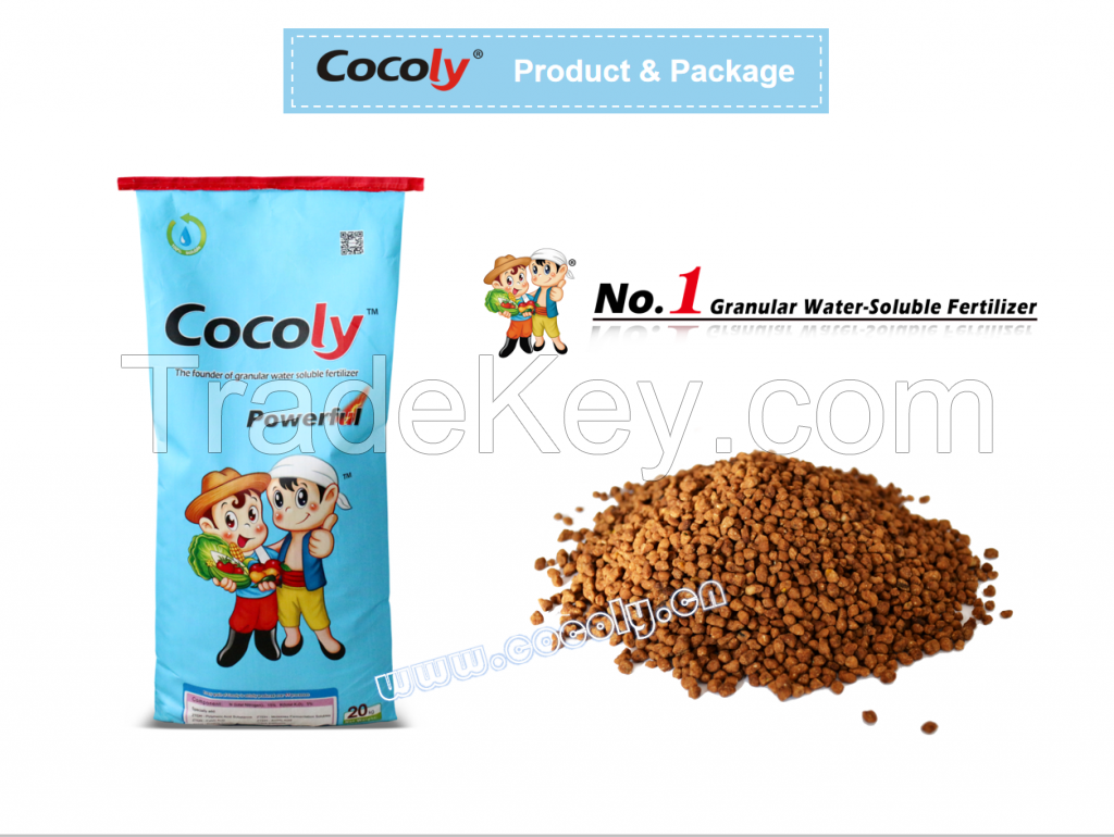 Special granular water-soluble fertilizer cocoly added with PAS