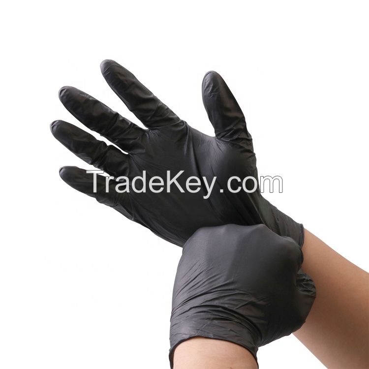 Latex Free Disposable Comfortable Medical Textured Finger Tips Food Safety Cleaning Safety Nitrile Coated Work Gloves 