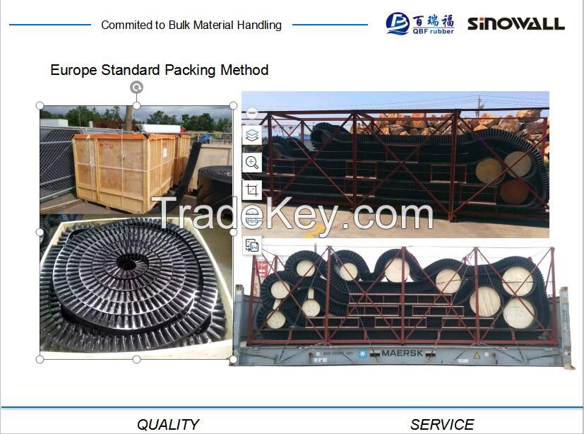 Rubber sidewall conveyor belts