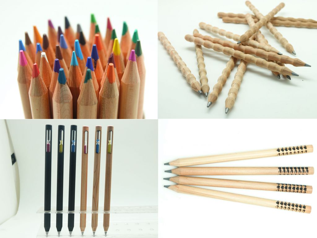 Black wood color pencils