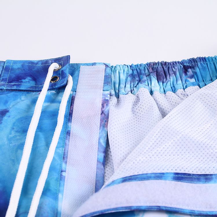 Wholesale Recycle 100% Polyester Swim Trunks Board Shorts for Men Swim