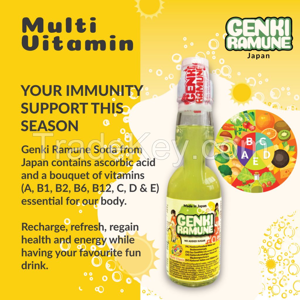 Multi Vitamin Genki (HEALTHY) Ramune Soda