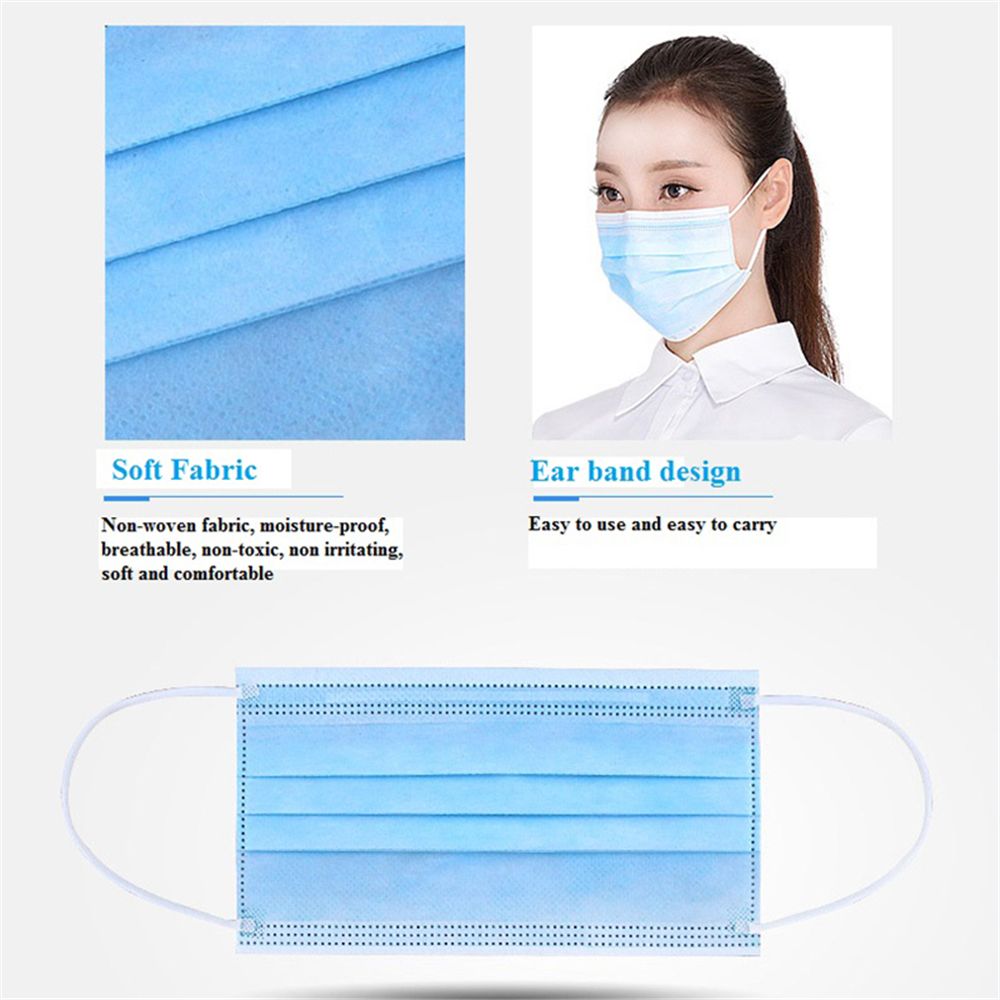 Disposable Face Mask Cover 3-Ply Non-woven use government white list FDA CE, EN certificated