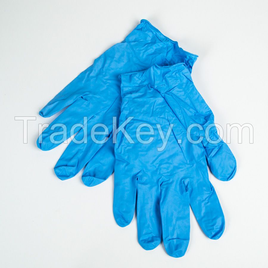 Powder free latex free nitrile black disposable gloves