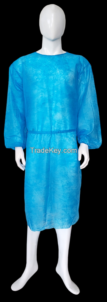 Hospital Isolation Gown – Splash Resistant - Level 1, Neck ties, Waist ties and Elastic cuff