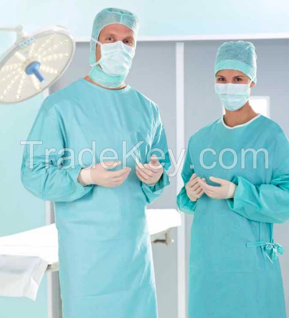 TOPMED factory supplier disposable reinforced surgical gown made in cleaning room 