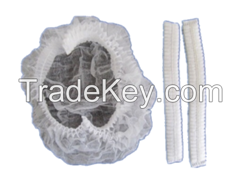 Hot Sale Factory Customized Disposable Surgical Bouffant Non Woven Clip Cap with elastic band mop cap 