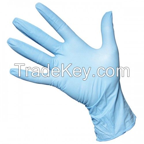 FREE SAMPLE spot High quality blue oem rubber durable long working latex glove nitrile disposable safety glove nitrile glove 