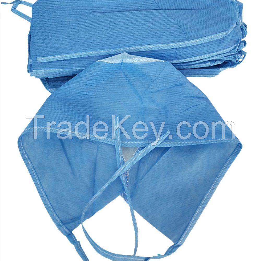 Hospital medical disposable head cover hair cap with elastic or with tie 