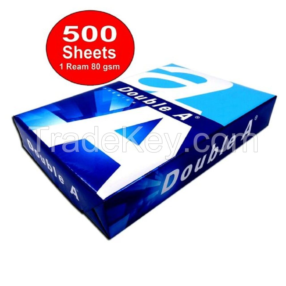 Double A Premium 100% Wood Pulp A4 Copy Paper 80 GSM manufactured in Thailand