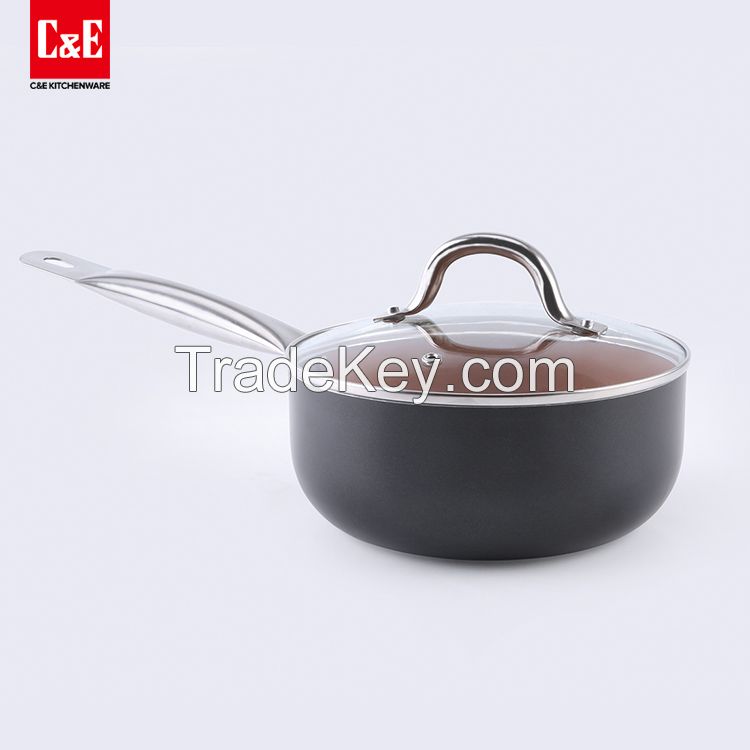 Aluminum non-stick best kitchen induction cooking pots. 8pcs cookware