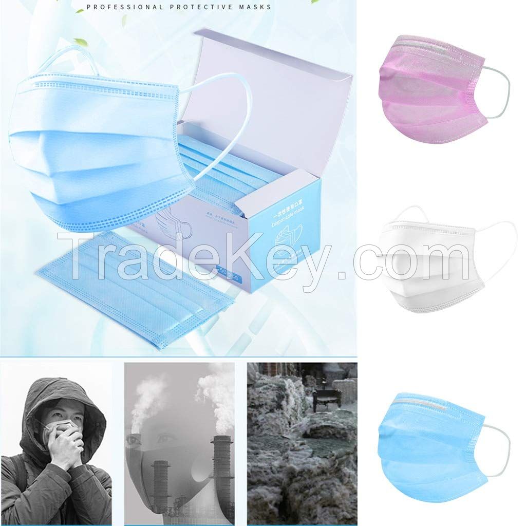  Disposable Medical Surgical Protection Dust Filter Face Masks 