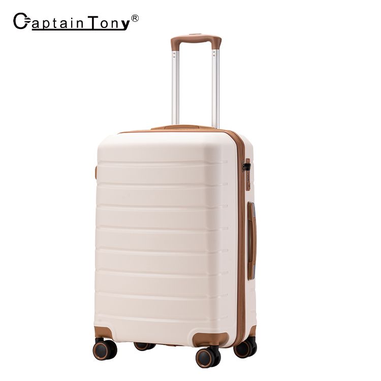 Factory offers high quality unbreakable PP suitcase TSA lock luggage