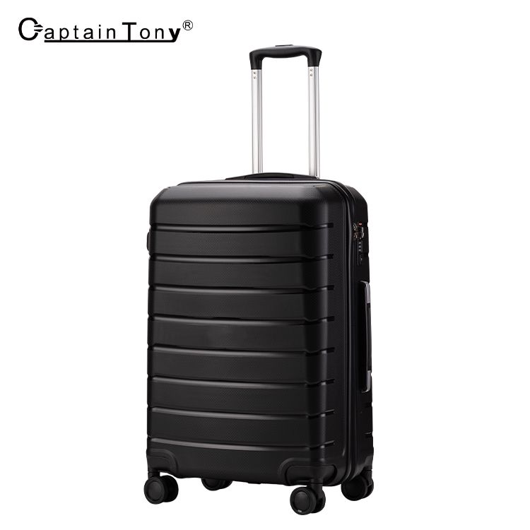 Factory offers high quality unbreakable PP suitcase TSA lock luggage