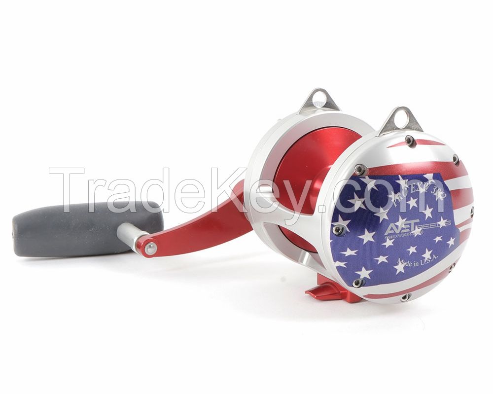 Avet EXW 30/2 Two-Speed Lever Drag Big Game Reel American Flag Patriot