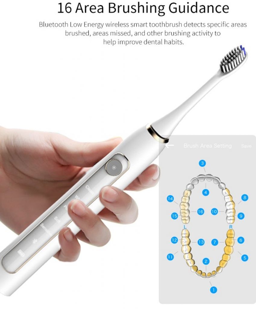 Smart Sonic Wireless Rechargeable Electric Toothbrush