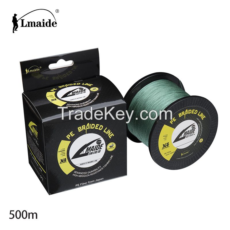 Wholesale price Super Strong fishing line PE braided wire 4x braided fishing line 15lb - 90lb