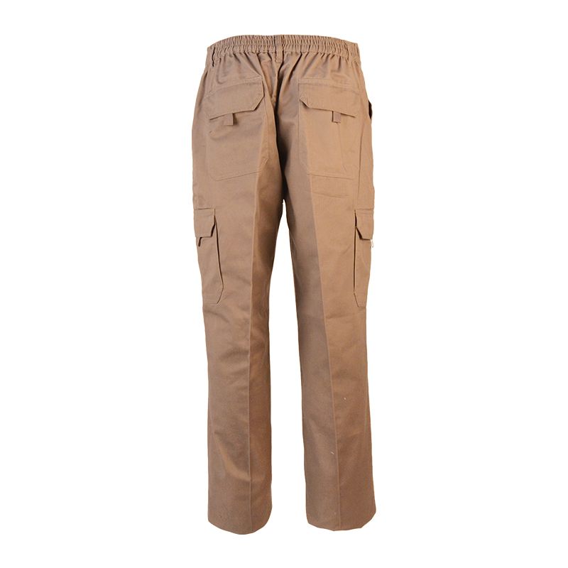 Hot Sale Men Outdoor Khaki Relaxed Straight-Fit Cargo Pants For Work