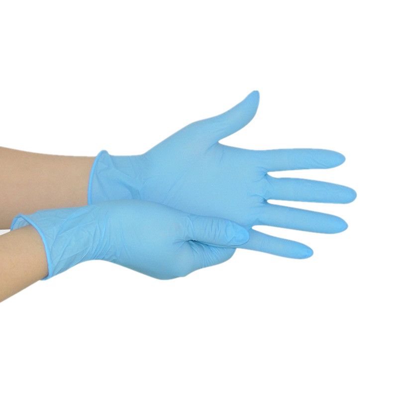 Work Rubber Hand Blue Powder Free Cheap Thick Disposable Nitrile Glove