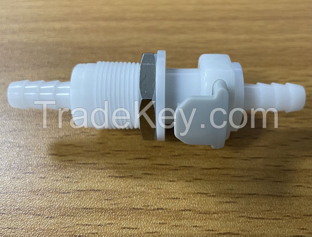 DSS 5/16'' POM Hose Fluid Connector Valved Body Plastic Couplings