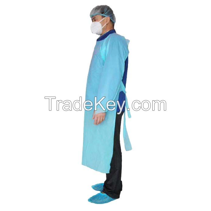 Protective gown with sleeves