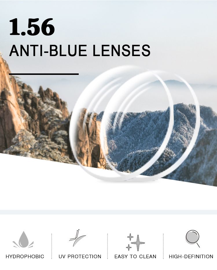 1.56 Anti-Blue photochromic lens single vision optical lenses