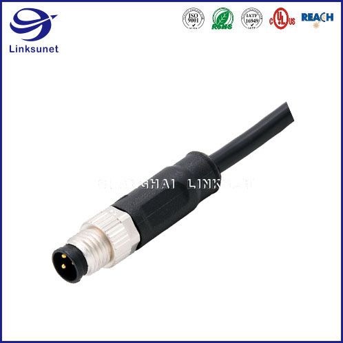 M8 Screw Type Unshielded Waterproof connector and Wire for automotive wire harness