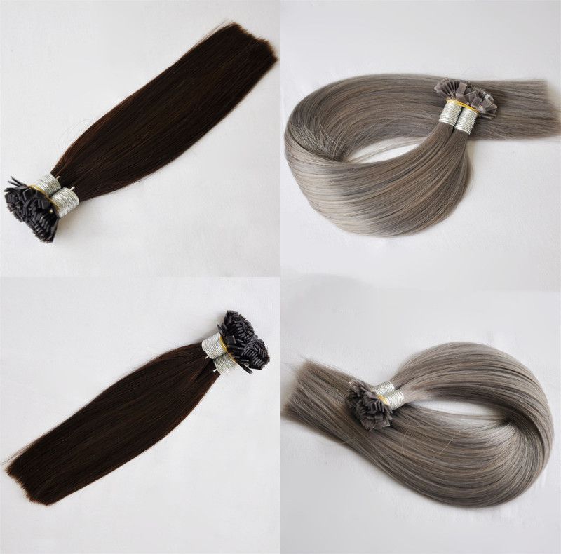 Top Quality Flat tip in Hair extensions Double Drawn Remy Prebonded Hair Vendors