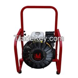 Petrol-driven fans, turbo blowers, smoke exhaust fan, fire fighting blower, PPV fans, ventilation fans, gasoline engine powered fans