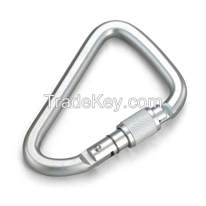 Steel Carabiner with Pin Added of Safety Webbing Lanyard