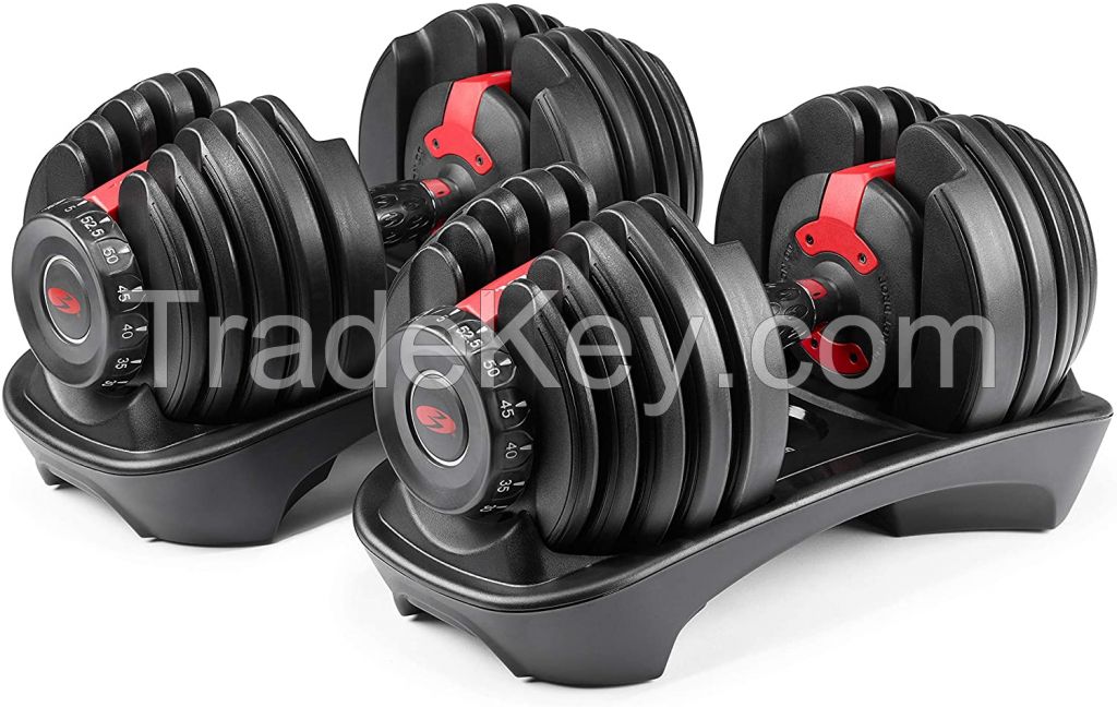 Adjustable Black Gym Fitness Dumbbell Sets for Home Office Use