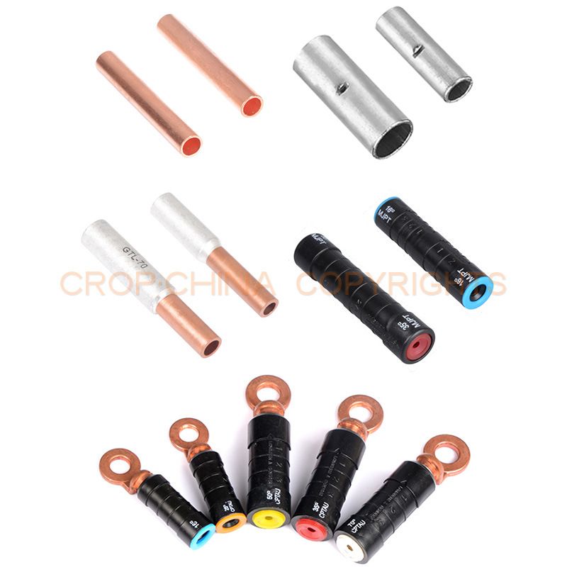 DTL electrical Cable accessories Copper Tube Terminal Lug / tinned Copper Cable Lugs