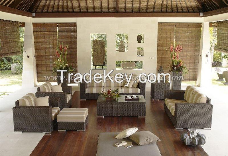 Wicker Furniture: Poly rattan sofa set   PRSF-085