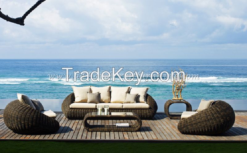 Wicker Furniture: Poly rattan sofa set   PRSF-086